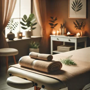preparing space for massage